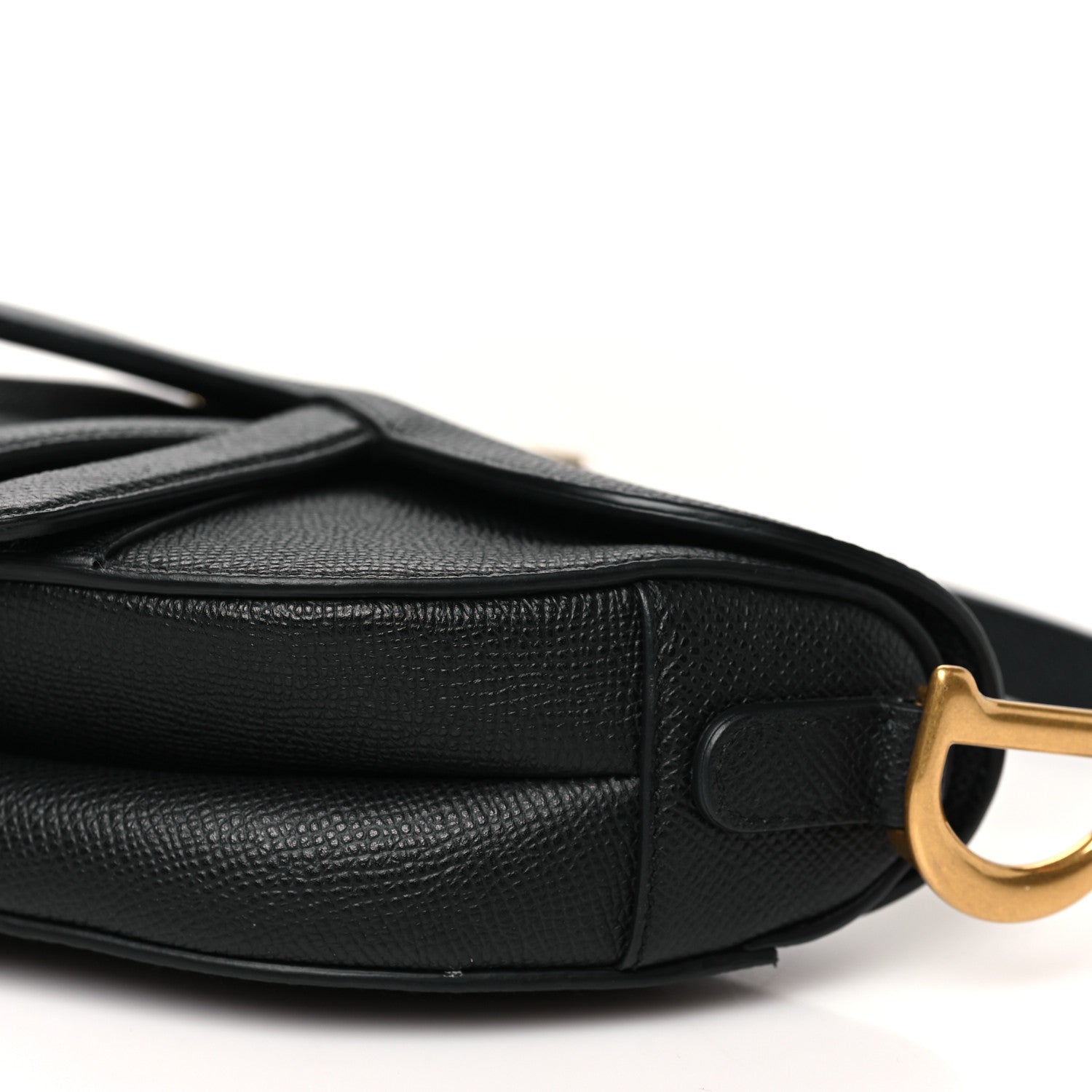 Christian Dior Grained Calfskin Mini Saddle Bag Black 9 of 9