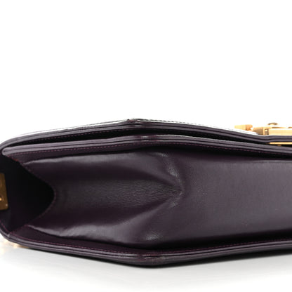 Chanel Lambskin Quilted Medium Boy Flap Purple 9 of 10