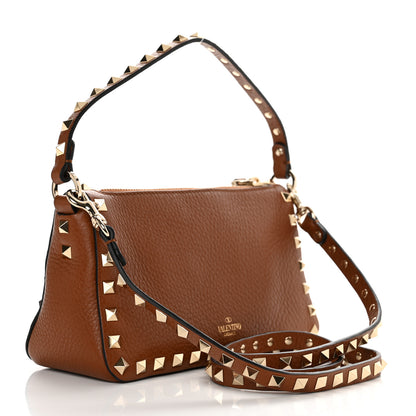 Valentino Garavani Pebbled Calfskin Small Rockstud Flip Lock Shoulder Bag Selleria 2 of 10