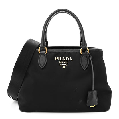 Prada Tessuto Nylon Soft Calf Small Tote Black 1 of 12