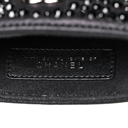 Chanel Satin Crystal Chain Around Phone Holder Black 7 of 11