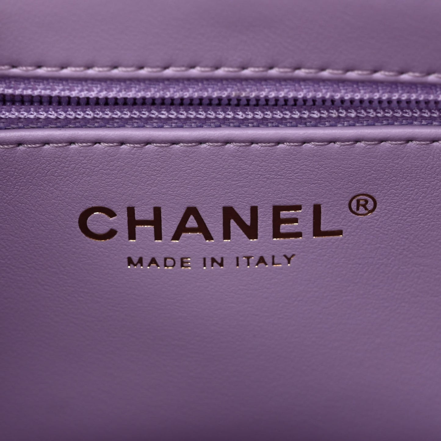 Shiny Aged Calfskin Quilted Nano Kelly Shopper Lilac