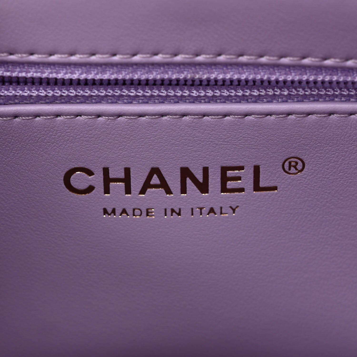 Chanel Shiny Aged Calfskin Quilted Nano Kelly Shopper Lilac 6 of 10