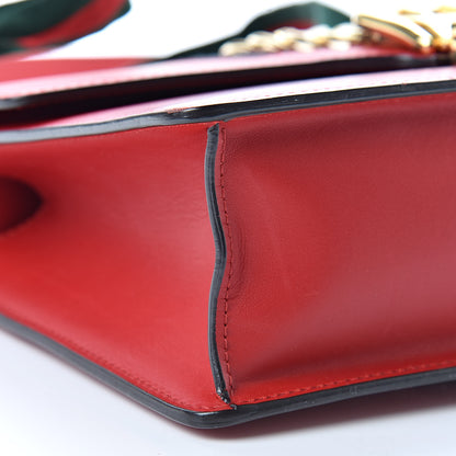 Gucci Calfskin Small Sylvie Shoulder Bag Hibiscus Red 10 of 12