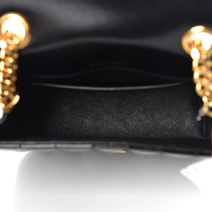 Saint Laurent Patent Calfskin Matelasse Monogram Small Vicky Chain Bag Black 7 of 8