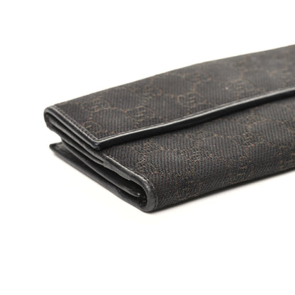 Gucci Monogram Horsebit Continental Wallet Dark Brown 8 of 9