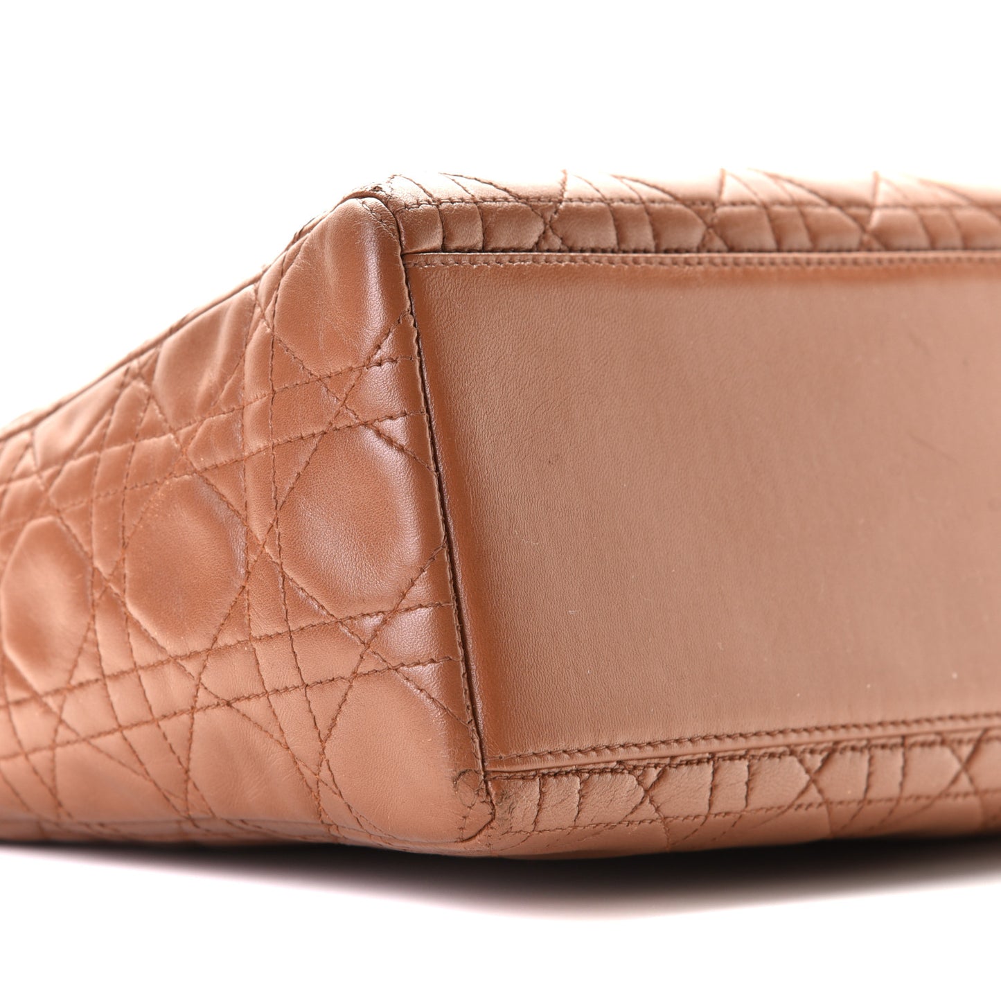 Lambskin Cannage Medium Lady Dior Tan