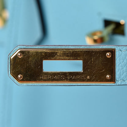 Hermes Togo Birkin 30 Bleu Atoll 17 of 35