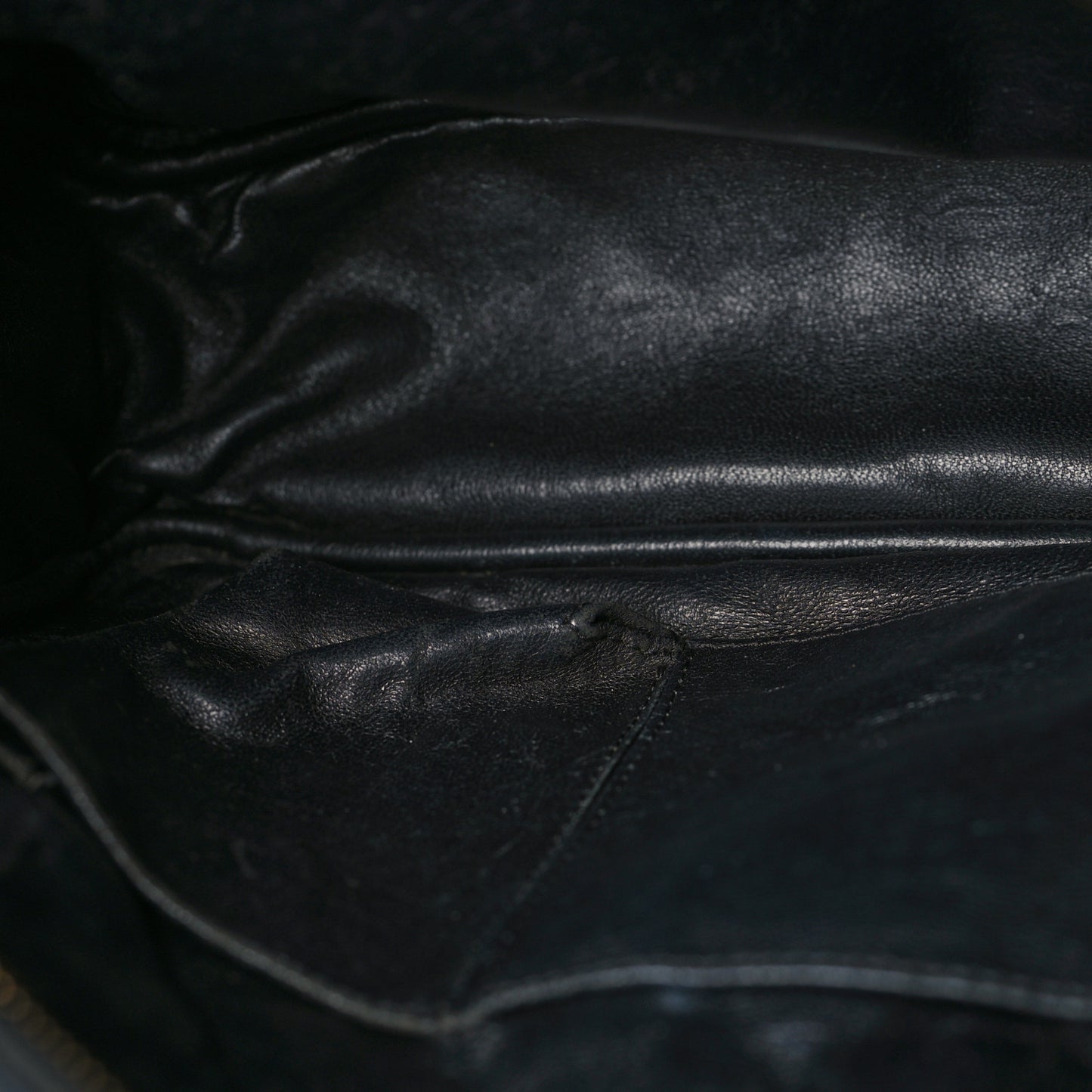 Metallic Aged Calfskin Quilted Medium Reissue Camera Case Black