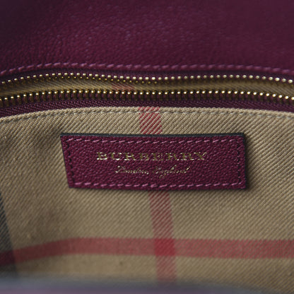 Burberry Soft Grain Medium Buckle Tote Dark Plum 8 of 9