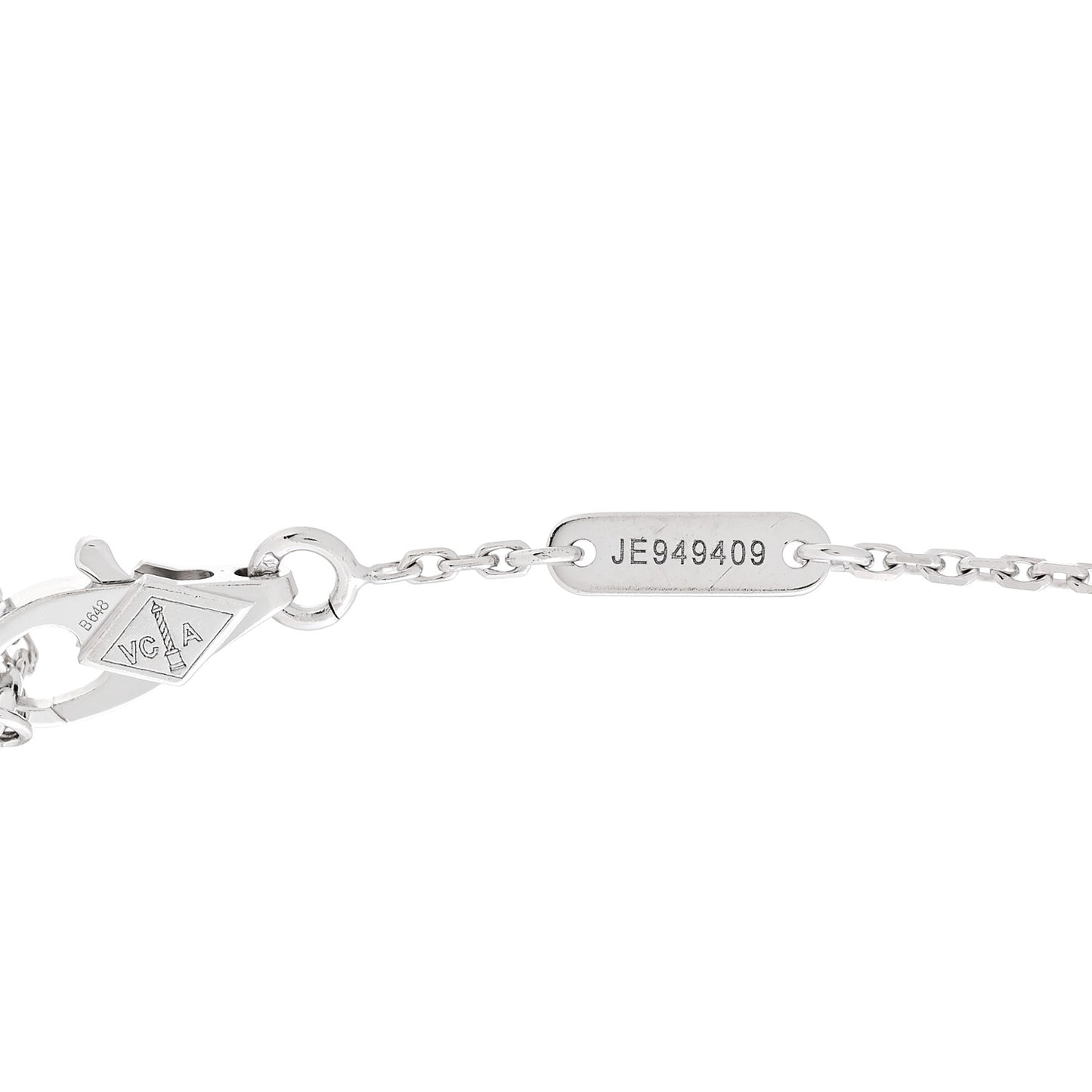 18K White Gold Diamond Sweet Alhambra Bracelet