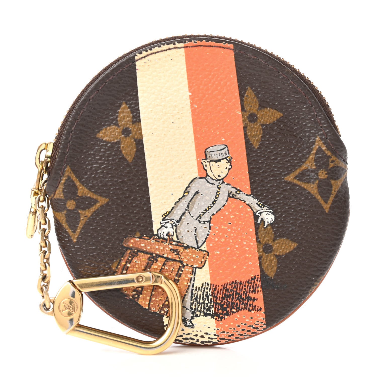Louis Vuitton Monogram Groom Round Coin Purse 1 of 8