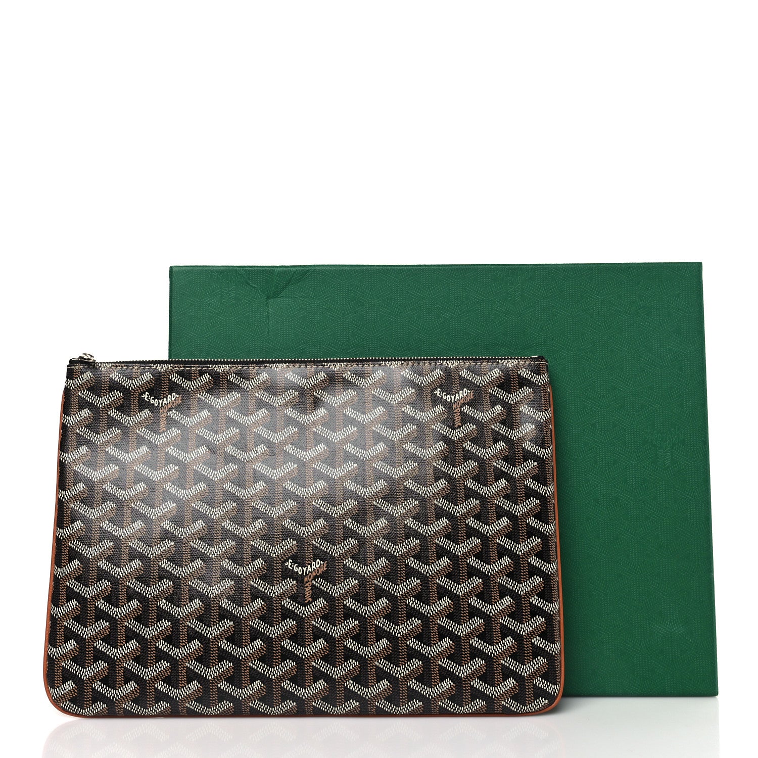 Goyard Goyardine Senat Pochette MM Black Gold 9 of 9