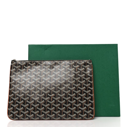 Goyard Goyardine Senat Pochette MM Black Gold 9 of 9