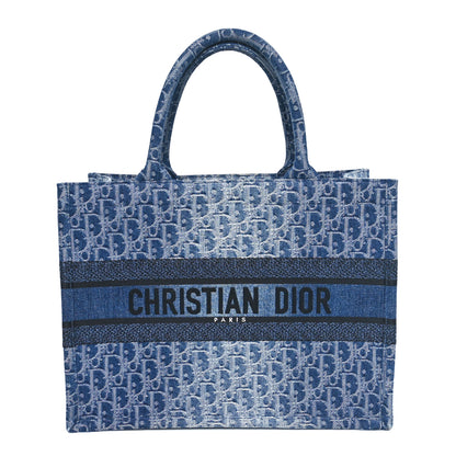Christian Dior Oblique Denim Medium Book Tote Blue 1 of 10