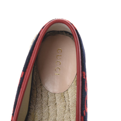 Gucci Terry Cloth GG Monogram Espadrilles 38 Blue Red 6 of 7