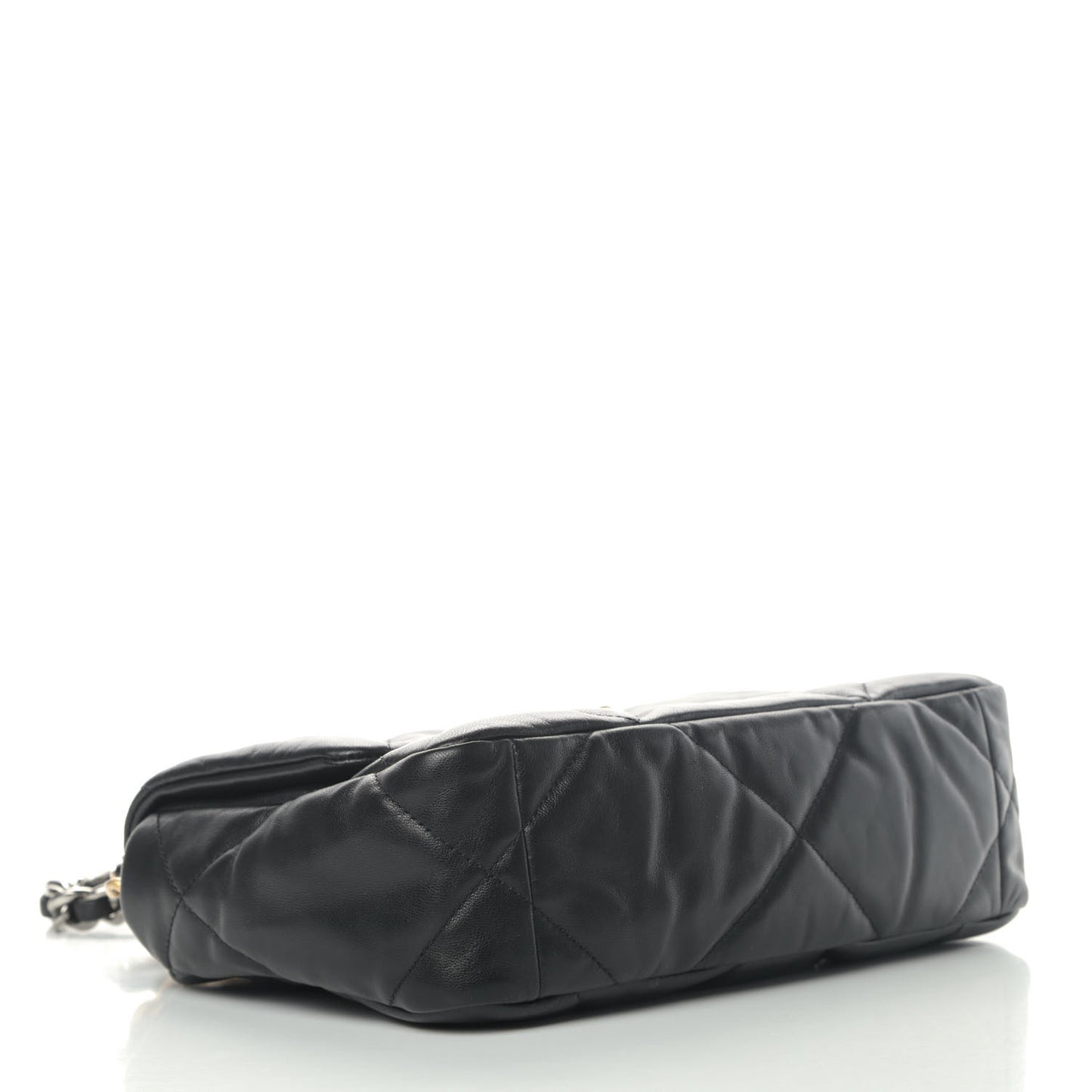 Goatskin Quilted Medium Chanel 19 Flap Black