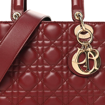 Christian Dior Lambskin Cannage Small My ABCDior Lady Bordeaux 8 of 10