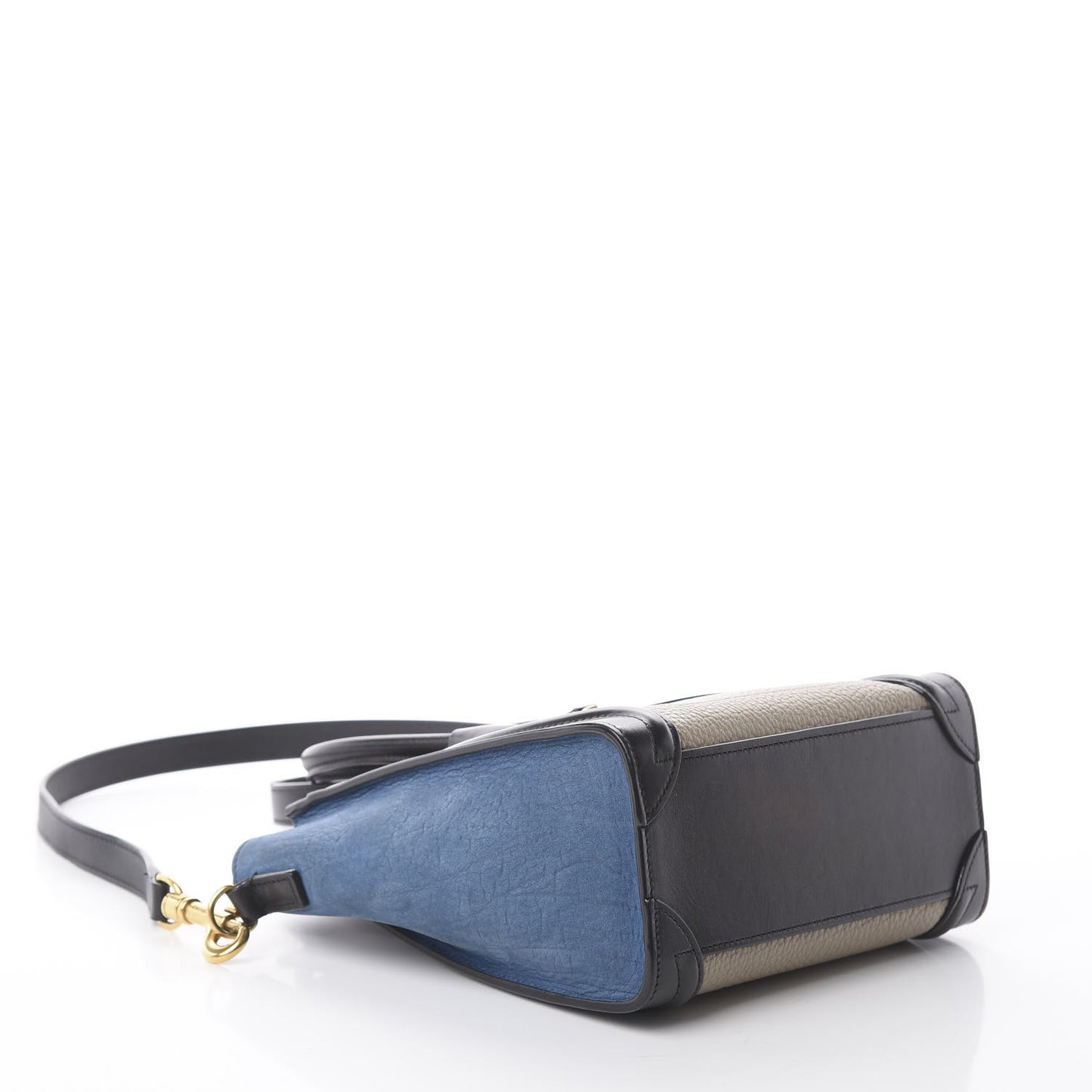Bullhide Calfskin Nubuck Nano Tri-Color Luggage Light Taupe