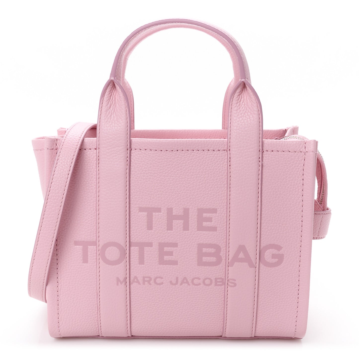 Grained Calfskin Small The Tote Bag Ribbon Pink