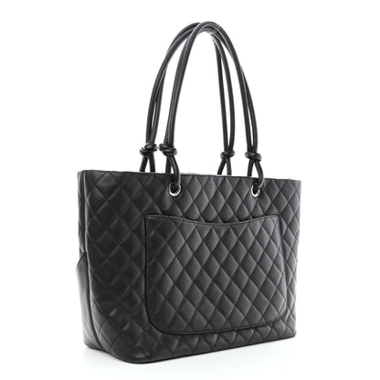 Chanel Calfskin Quilted Large Cambon Tote Black 3 of 12