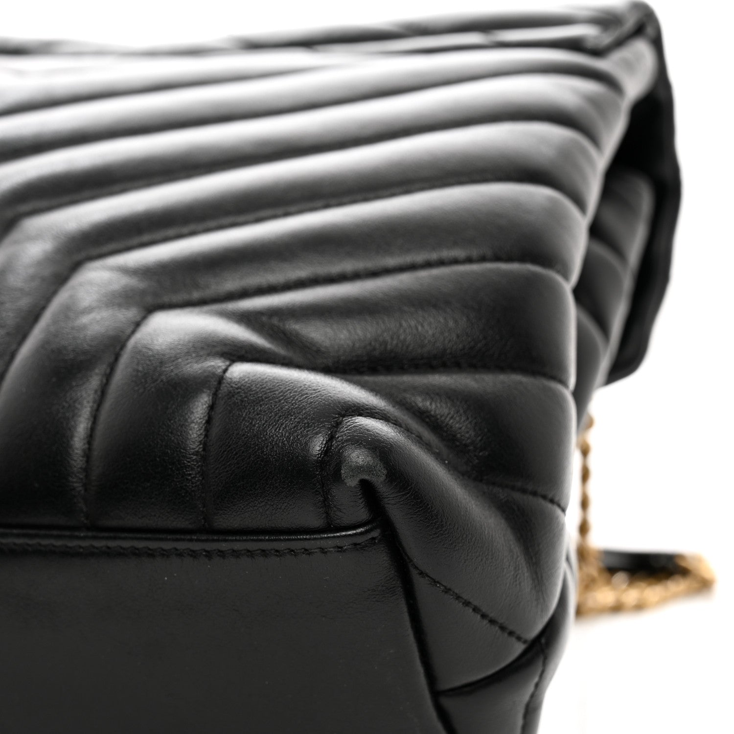 Saint Laurent Calfskin Y Quilted Monogram Medium Loulou Chain Satchel Black 11 of 12
