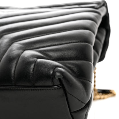 Saint Laurent Calfskin Y Quilted Monogram Medium Loulou Chain Satchel Black 11 of 12