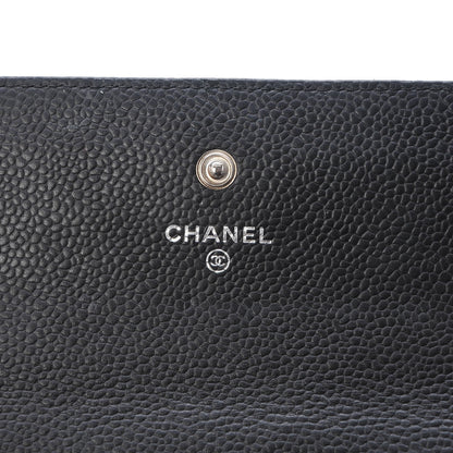 Chanel Caviar Quilted Large Gusset Flap Wallet Black 6 of 9