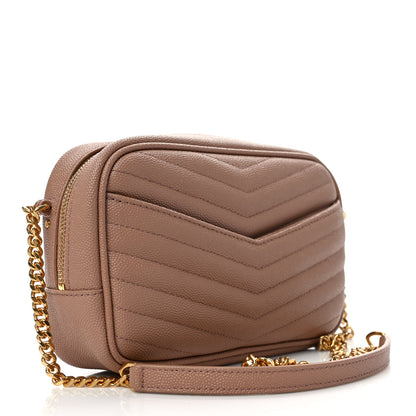 Saint Laurent Grain De Poudre Matelasse Monogram Mini Lou Camera Bag Vintage Peach 3 of 10