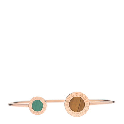 Bulgari 18K Rose Gold Malachite Tiger's Eye BVLGARI BVLGARI Bracelet S 1 of 5