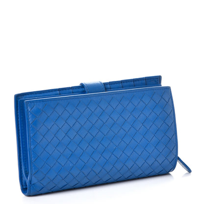 Bottega Veneta Nappa Intrecciato Continental Wallet Blue 3 of 10