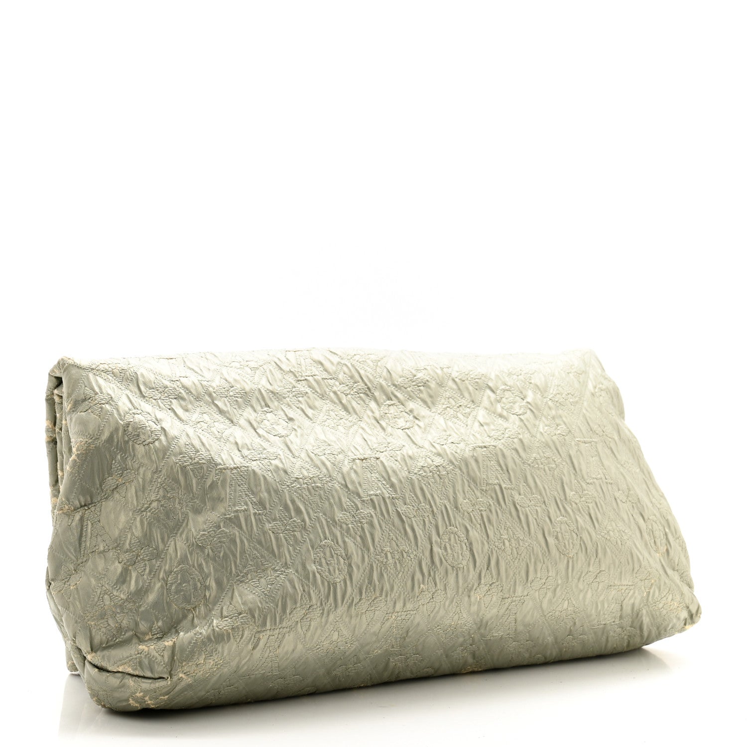 Louis Vuitton Jacquard Quilted Monogram Limelight Clutch GM Perle 3 of 10