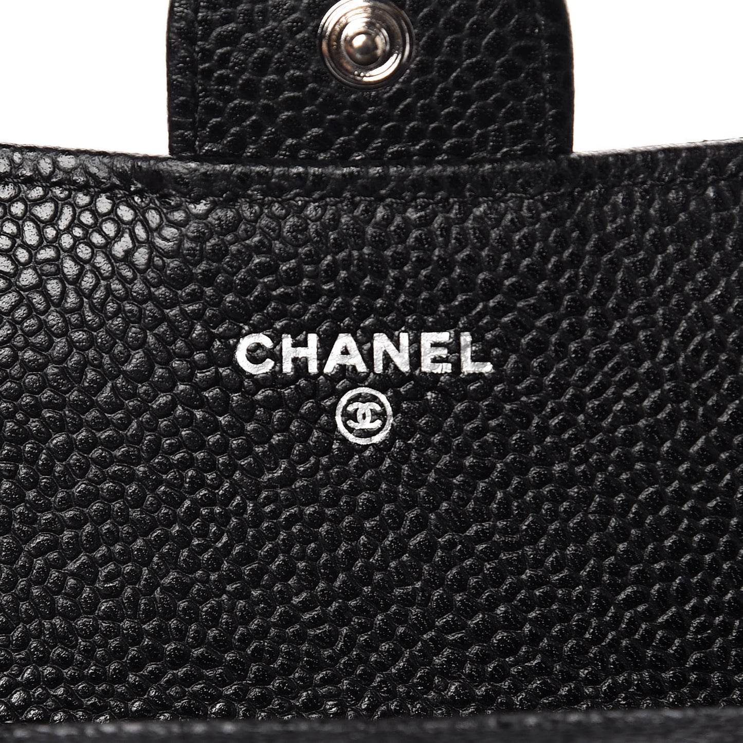 Caviar Quilted Large Gusset Flap Wallet Black