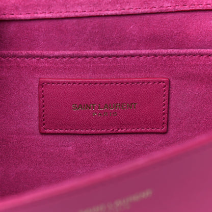 Saint Laurent Calfskin Classic Y Ligne Clutch Fuchsia 6 of 29