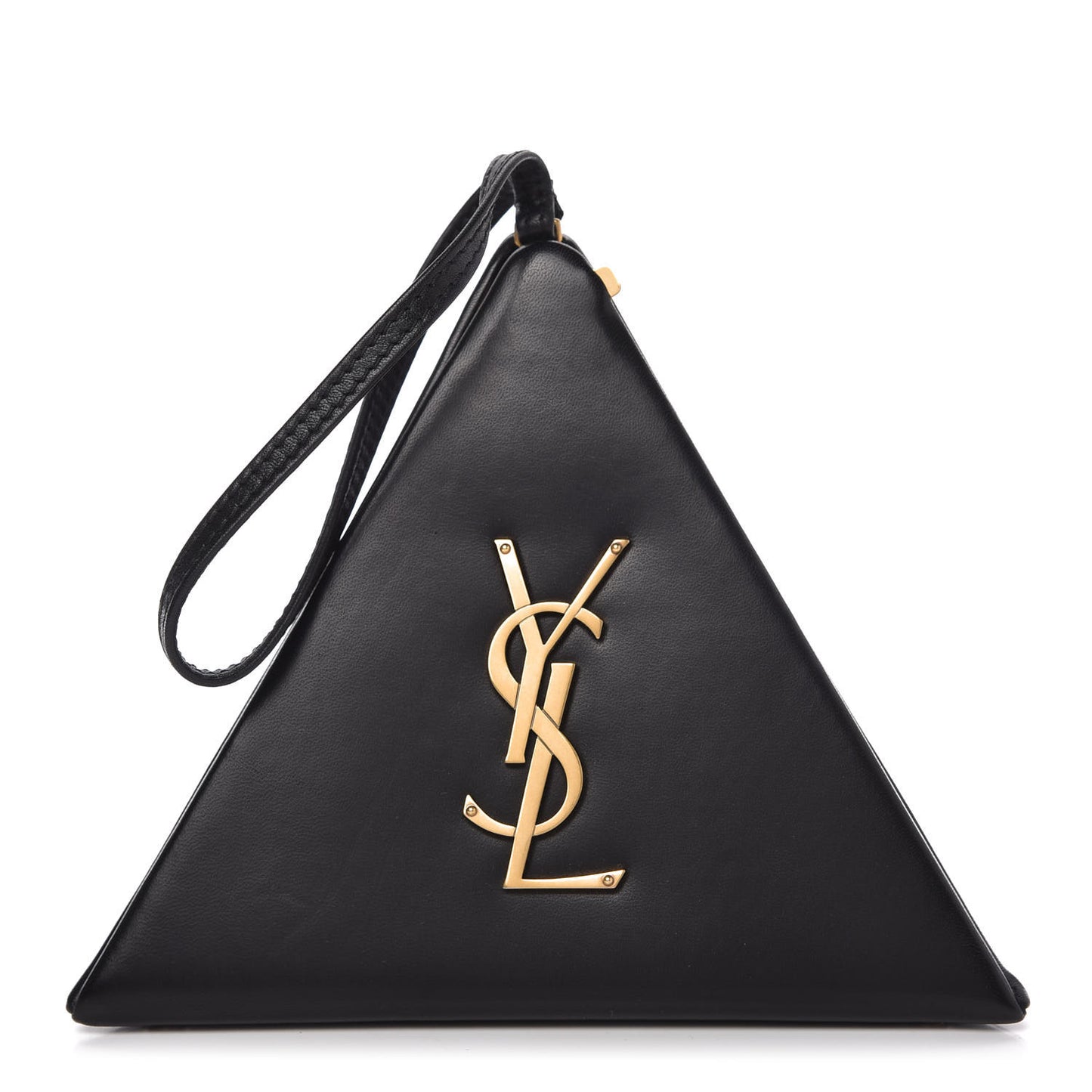 Lambskin Pyramid Clutch Black