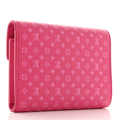 Louis Vuitton Calfskin Nanogram Embossed Victorine Wallet Rose 3 of 6