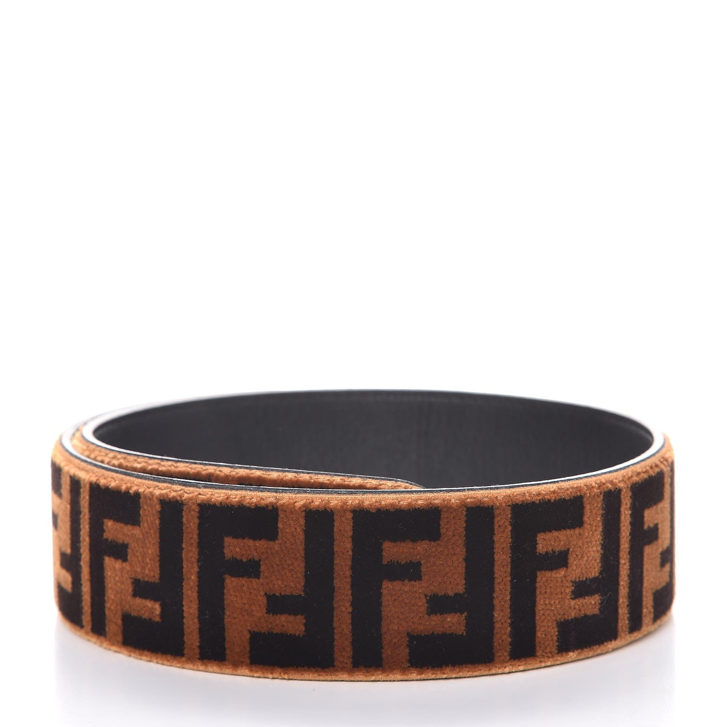 Fendi Velvet Tapestry FF Strap You Tobacco 2 of 5