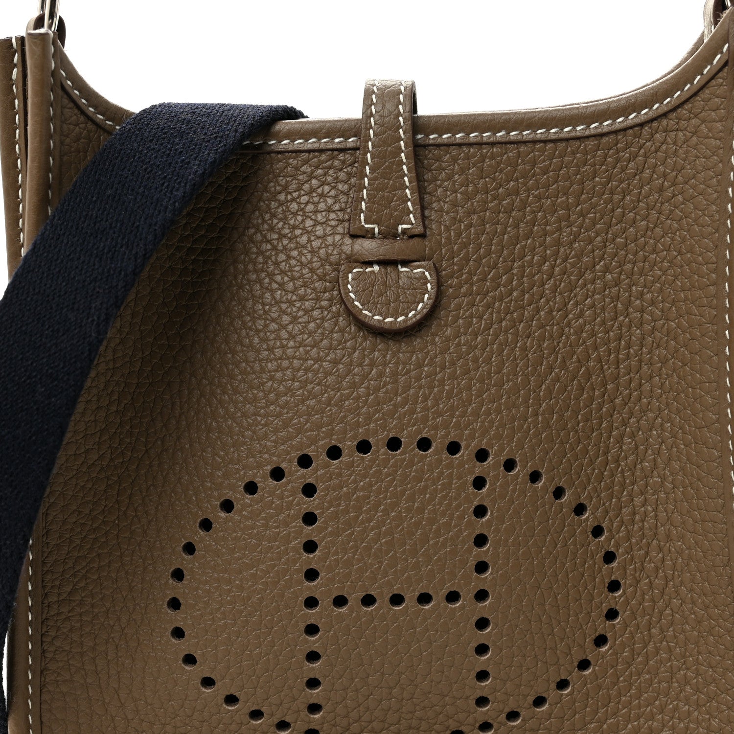 Hermes Taurillon Clemence Amazone Evelyne TPM Etoupe Bleu Indigo 8 of 11