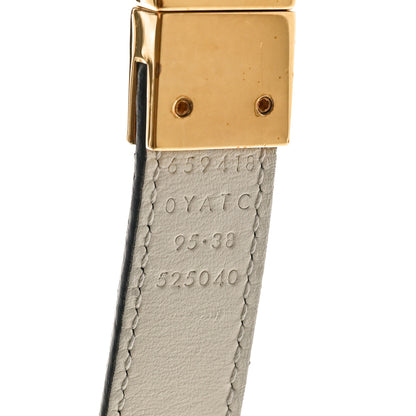 Gucci Plutone Calfskin Double G Reversible 20mm Belt 95 38 Black Mystic White 3 of 5