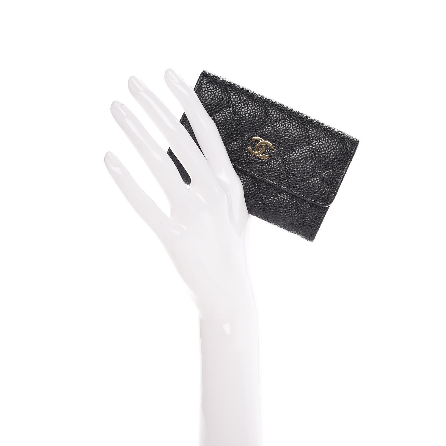 Chanel Caviar Quilted Flap Card Holder Black 2 of 9
