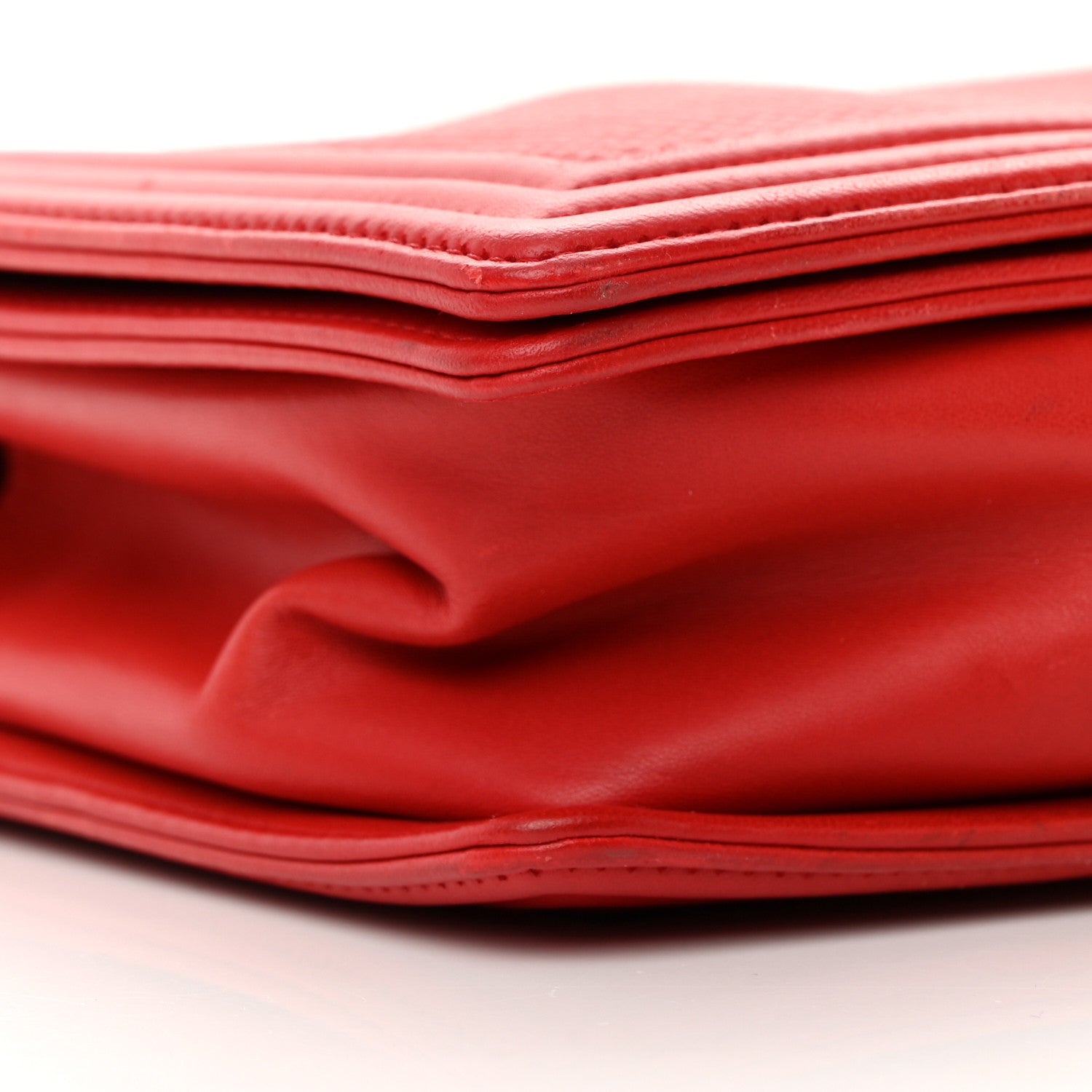 Chanel Lambskin Embossed New Medium Boy Cube Flap Red 9 of 21