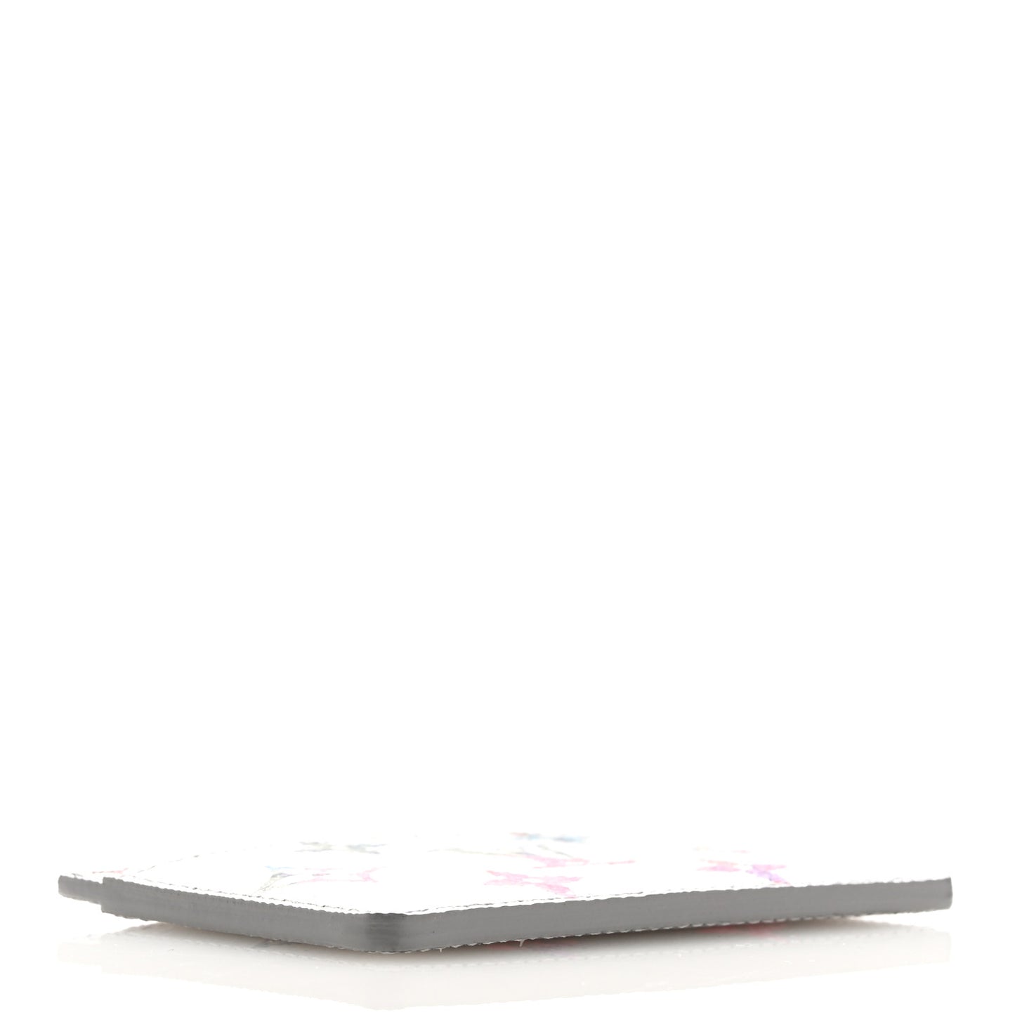 Metallic Monogram LV Garden Card Holder Silver