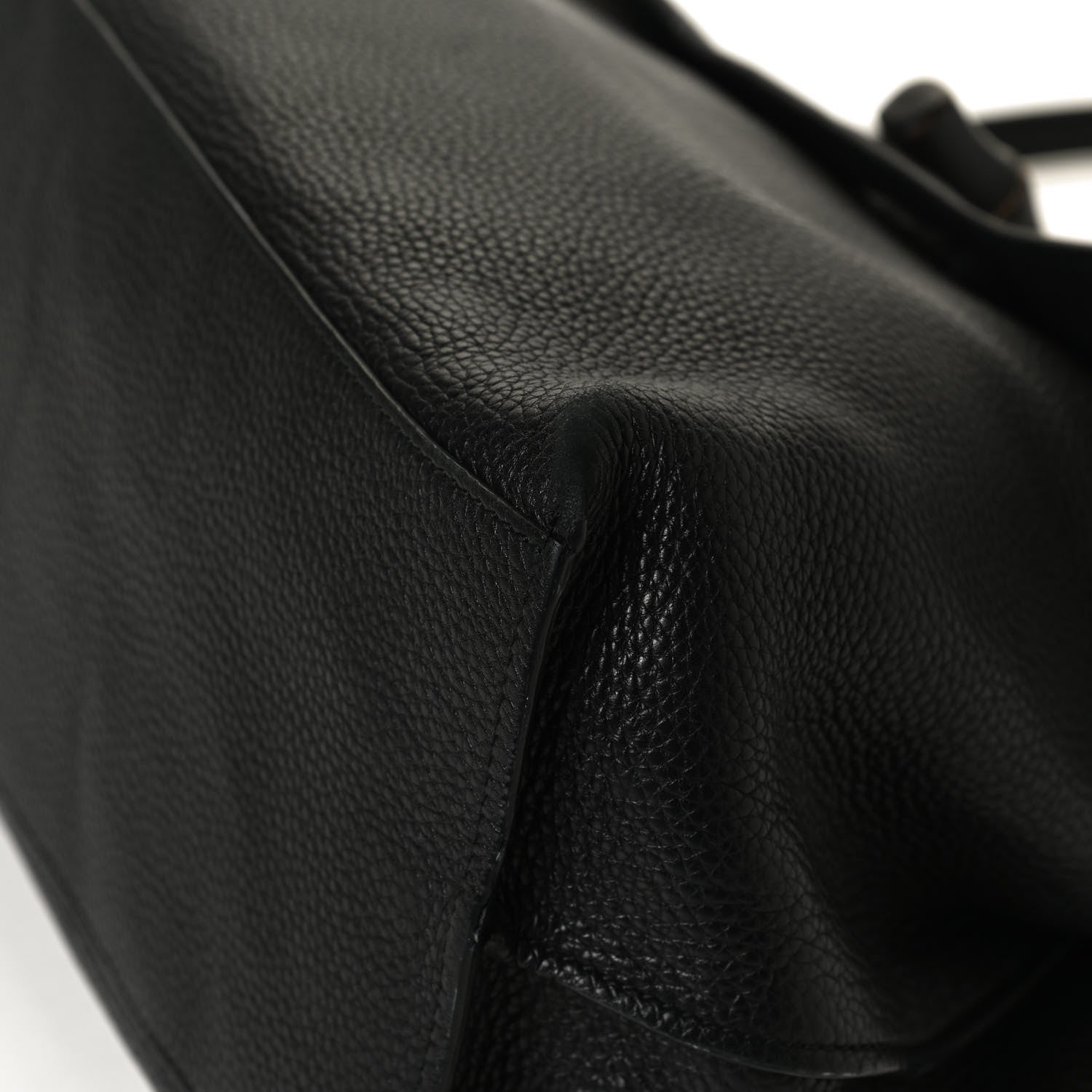 Gucci Pebbled Calfskin Large Bamboo Daily Top Handle Bag Black 11 of 12