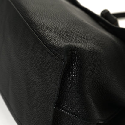 Gucci Pebbled Calfskin Large Bamboo Daily Top Handle Bag Black 11 of 12