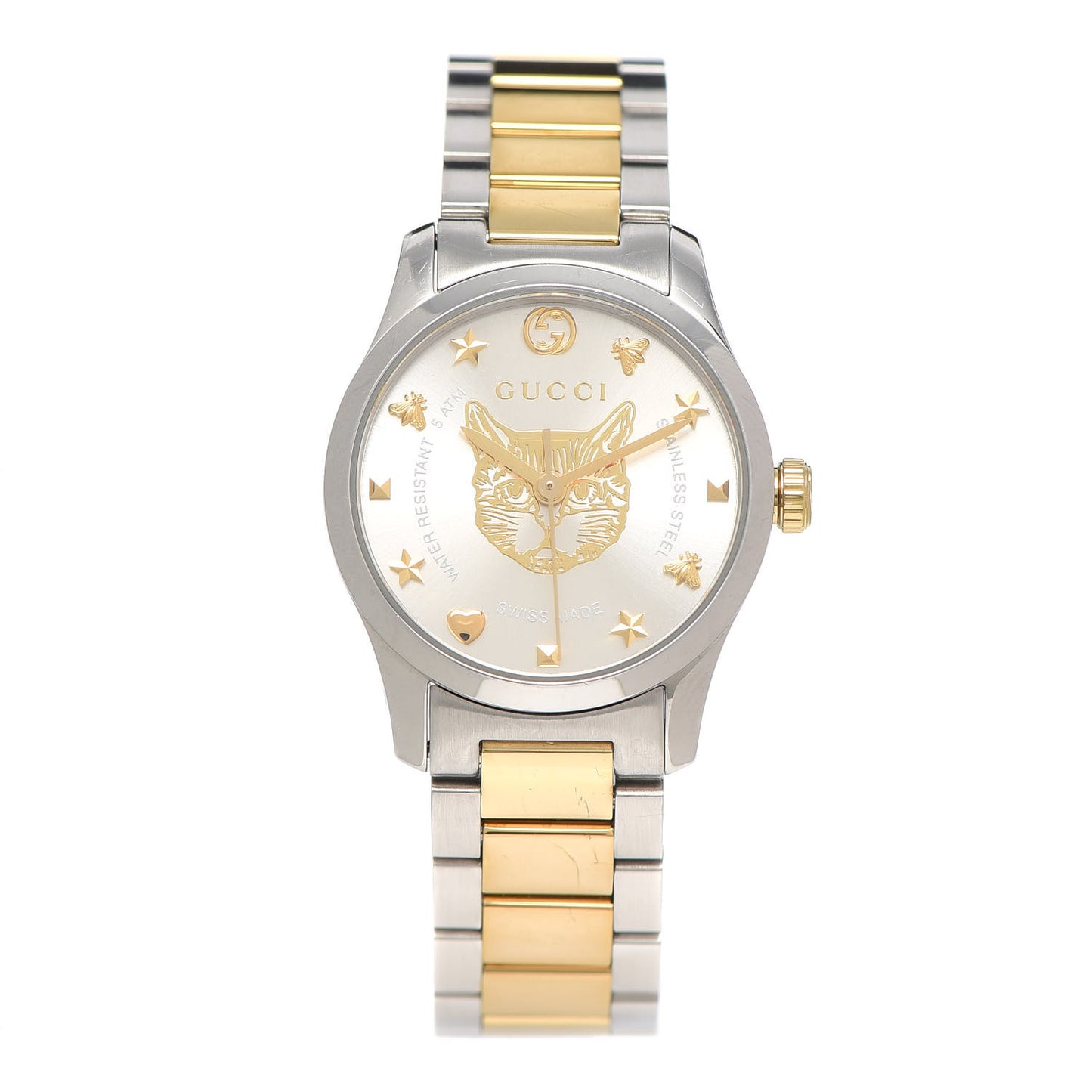 Stainless Steel 27mm G-Timeless Two Tone Cat Quartz Watch
