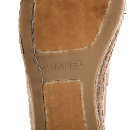 Chanel Lambskin CC Espadrilles 41 Beige Black 8 of 21
