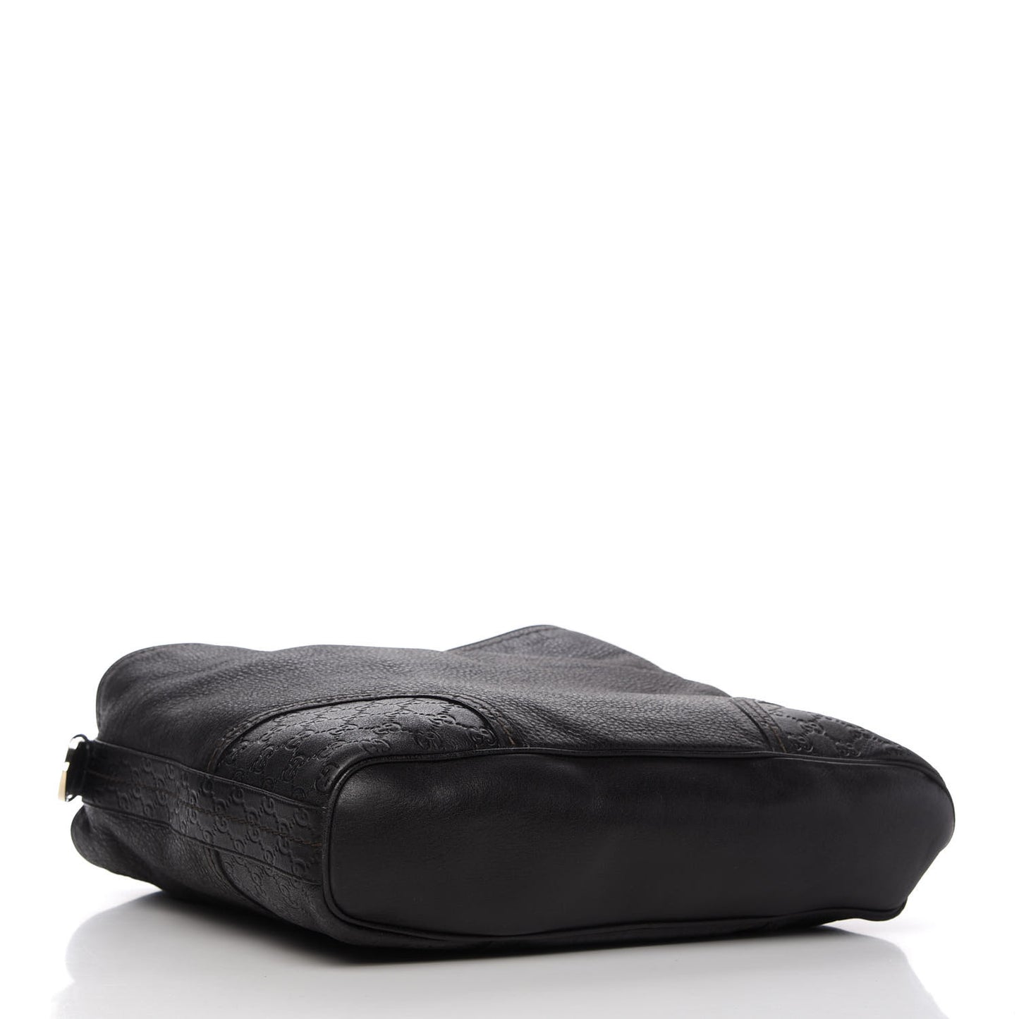 Calfskin Guccissima Trim Large Signoria Hobo Black