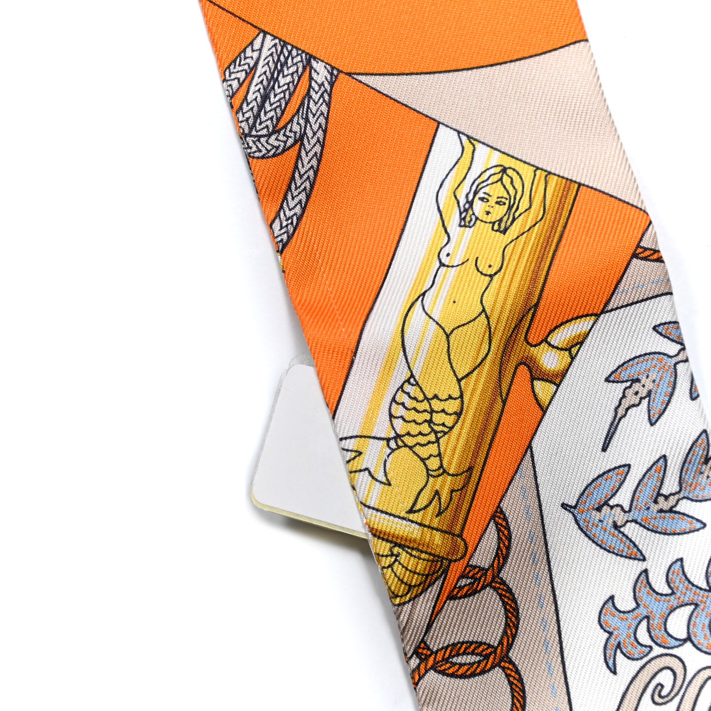 Silk Cliquetis Twilly Orange White Gold