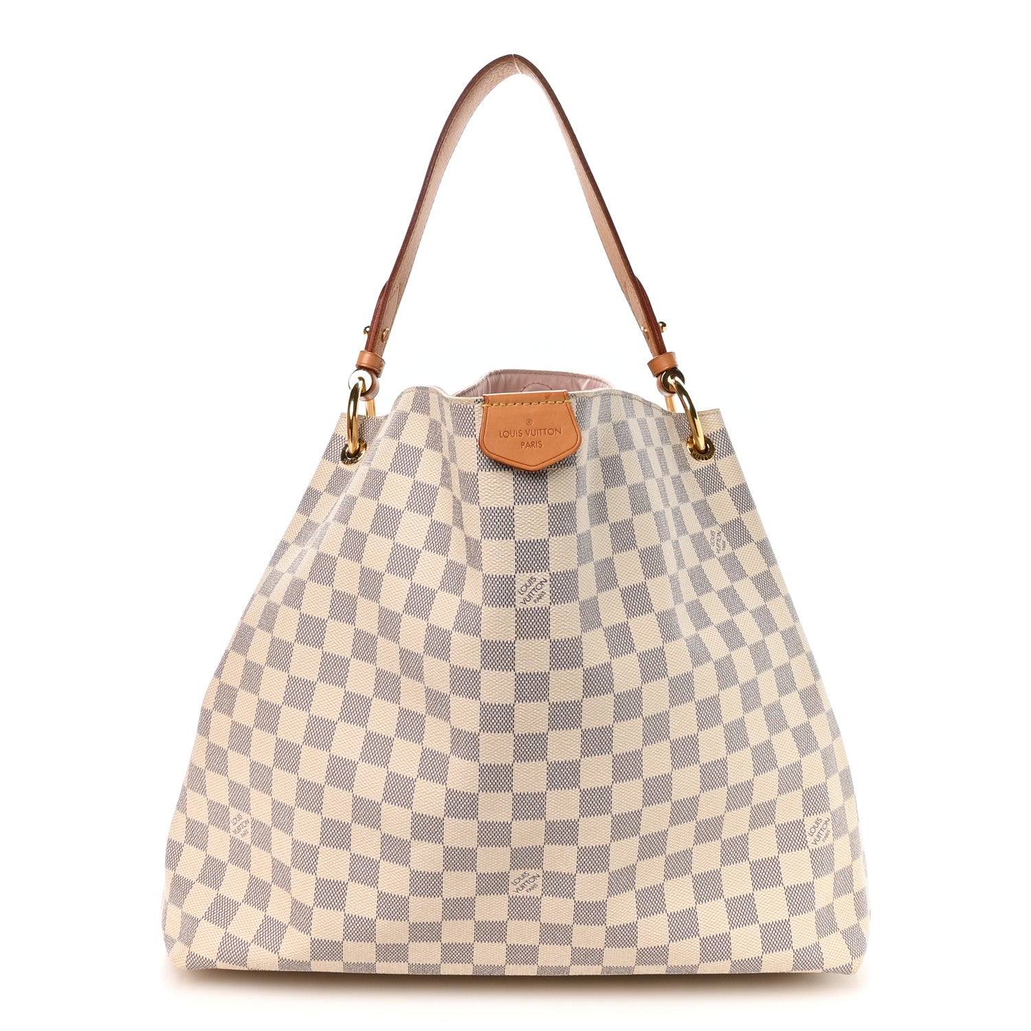 Louis Vuitton Damier Azur Graceful MM Rose Ballerine 1 of 12