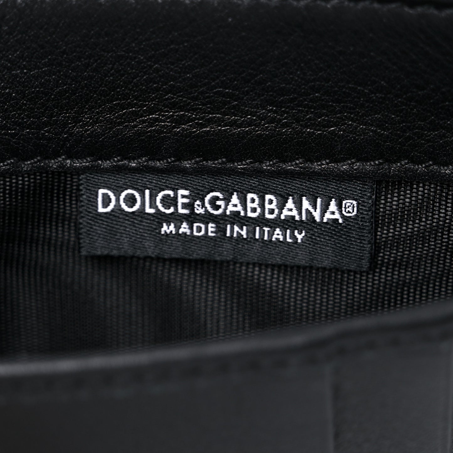 Calfskin Zip Card Holder Black
